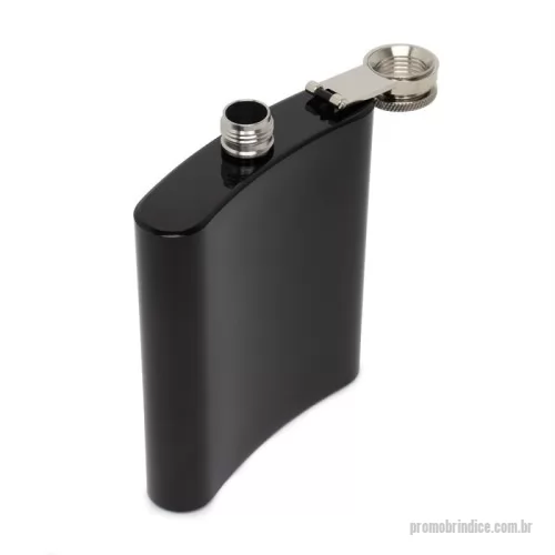 Porta whisky personalizada - Porta whisky 7oz em aço inoxidável.