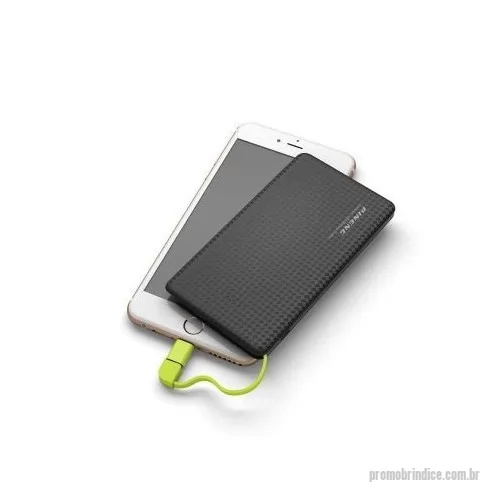 Power bank personalizado - POWER BANK COM ADAPTADOR LIGHTNING