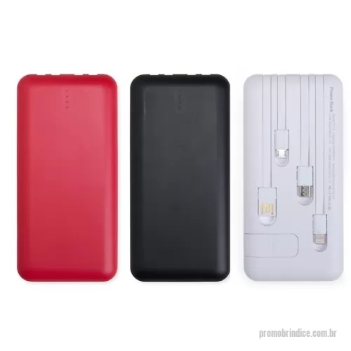 Power bank personalizado - Power Bank 10.000mAh com Lanterna e Multissaídas