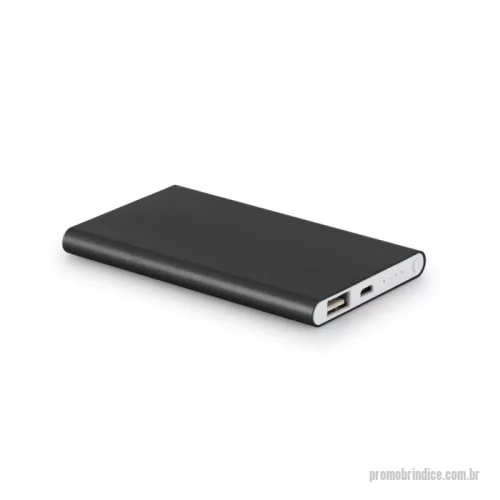 Power bank personalizado - Bateria portátil slim em alumínio 100% reciclado. Bateria de lítio com capacidade de 4.000mAh, tempo de vida ? 500 ciclos e com saída USB-A. Incluso cabo USB para carregar a bateria. Fornecida em caixa presente de papel kraft reciclado. Para mais variedades acesse royalgift.com.br