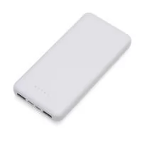 Carregador portátil de indução com 10.000mAh e indicador led de bateria, contém dois conjuntos de ventosas nas extremidades da área de indução, ideal para fixação do celular durante este modo de carga. O carregador possui duas portas de saídas USB, possibilitando o carregamento de dois dispositivos