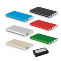 Bateria portátil slim em alumínio com capacidade de 4.000 mAh