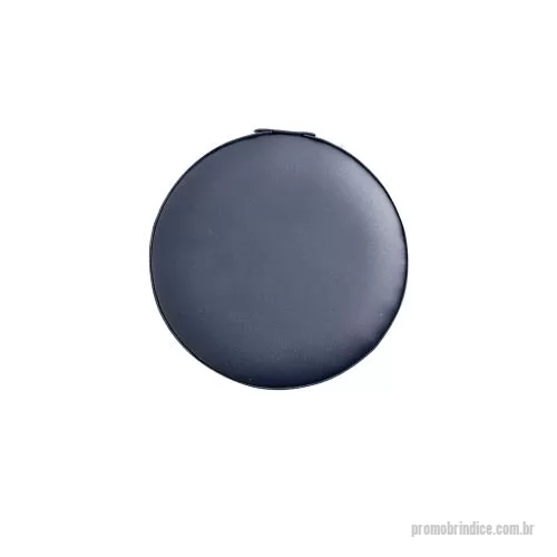 Pulseira personalizada - Porta-joias de couro sintético com revestimento aveludado. Possui compartimentos internos para anéis, brincos, pulseiras e colares.