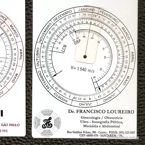 Régua para uso medicinal personalizada - CALCULADOR PARA GESTAÇÃO DA MULHER