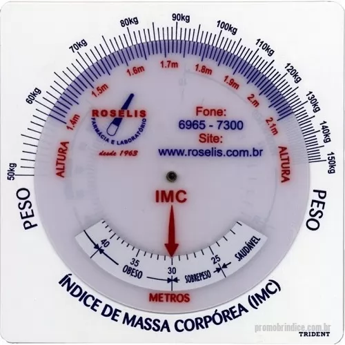 Régua para uso medicinal personalizada - CALCULADOR ÍNDICE DE MASSA CORPÓREA