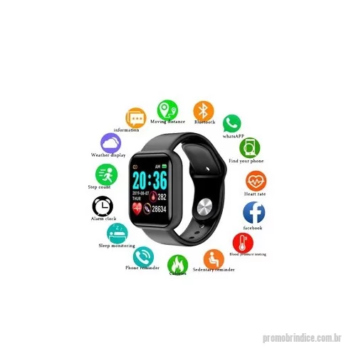 Relógio de pulso personalizado - Relógio de Pulso Smart Watch Fit Pro 15 Funções