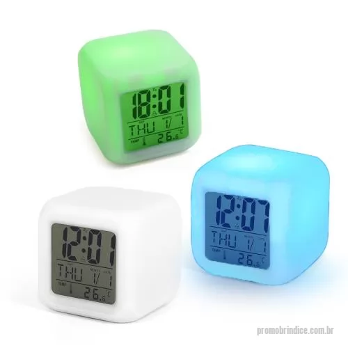 Relógio de pulso personalizado - Relógio de Mesa Digital LED com Despertador Personalizado