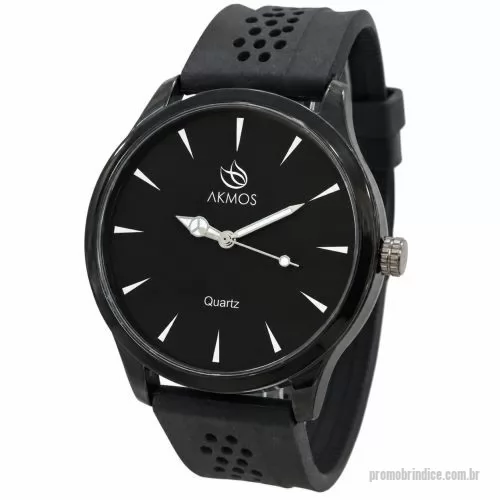 Relógio de pulso personalizado - Relógio de pulso analógico personalizado com logo, caixa preta, pulseira de borracha esportiva, bateria Maxcell, maquina SL68 , com garantia de 1 ano e embalagem personalizada sem limite de cores (mostrador sem limite de personalização).