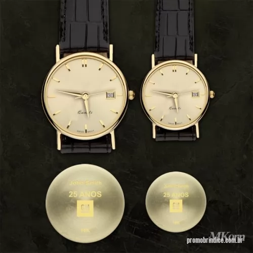 Relógio de pulso personalizado - Relógio Personalizado em Ouro