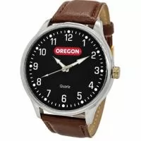 Relógio de pulso analógico personalizado com logo, caixa cromada, pulseira de couro, bateria Maxcell, maquina SL68 , com garantia de 1 ano e embalagem personalizada sem limite de cores (mostrador sem limite de personalização).