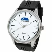 Relógio de pulso analógico personalizado com logo, caixa cromada, pulseira de borracha esportiva ou couro, bateria Maxcell, maquina SL68 , com garantia de 1 ano e embalagem personalizada sem limite de cores (mostrador sem limite de personalização).