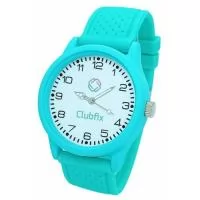Relógio de pulso analógico personalizado com logo, caixa azul ciano, pulseira esportiva de bolinha azul ciano, bateria Maxcell, maquina SL68 , com garantia de 1 ano e embalagem personalizada sem limite de cores (mostrador sem limite de personalização).