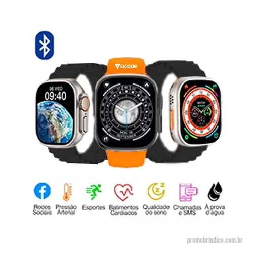 Relógio personalizado - Relógio de pulso SMART ULTRA TECH digital quadrado vem com 2 pulseiras de silicone nas cores preta e laranja, tem carregamento rápido por indução e múltiplos idiomas, várias funções como medir passos, distância, calorias, corrida, bicicleta, batimentos cardíacos, pressão, sedentarismo e tudo isto para incentivar um ritmo de vida mais saudável, e conta também com aplicativos como Facebook, Twitter, WhatsApp, Instagram, SMS e outros ( acompanha manual ). 