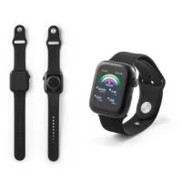 Relógio inteligente com tela IPS de 1.85 polegadas com bracelete em silicone e à prova de salpicos de água com IPX4. Bateria com capacidade até 200 mAh, aproximadamente 3 dias de autonomia (standby até 20 dias). A ligação BT permite conectar o seu celular à pulseira, bem como à aplicação "HryFine" - compatível com IOS e Android. Incluso alerta para chamadas recebidas e funcionalidades desportivas como: monitorização do sono, ritmo cardíaco, pressão arterial, oxigénio no sangue, cronômetro e pedômetro. Além disto, apresenta funcionalidades distintas como câmara remota, alarme, encontrar telefone e leitor de música. Este Smartwatch é ideal para o acompanhar na vida cotidiana. Fornecido em caixa presente. 45 x 40 x 13 mm | Caixa: 86 x 27 x 154 mm