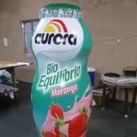 Inflável réplica gigante de produto Material: Nylon 100% poliamida  emborrachado  – Rhodia. Com tratamento ultravioleta e antifungo