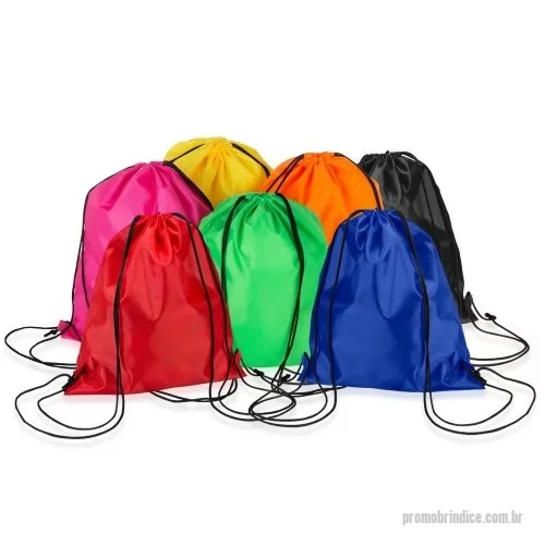 Sacochila personalizada - Mochila saco inteira colorida, com duas alças para costa, fechamento superior material em nylon.