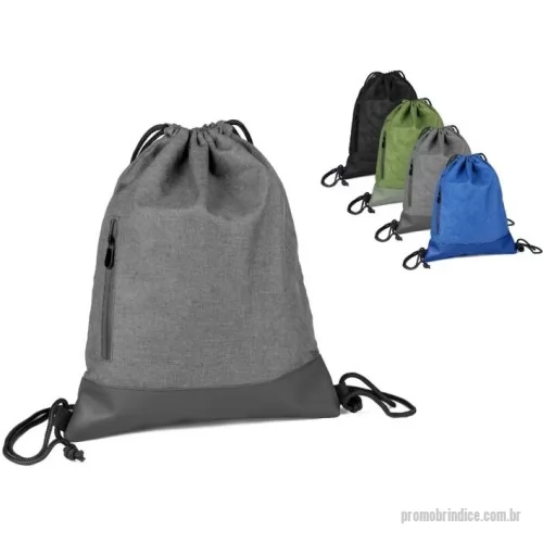 Sacochila personalizada - Sacola/Mochila em tecido poliéster 210D e PU.