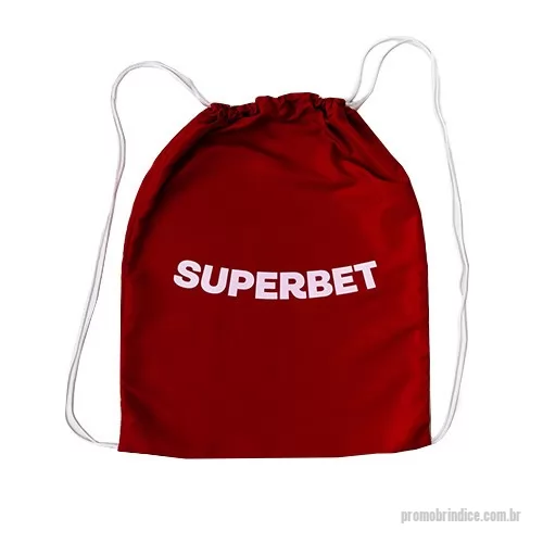 Sacochila personalizada - Sacochila tecido microfibra tamanho 35x45 com cordão e logotipo silk