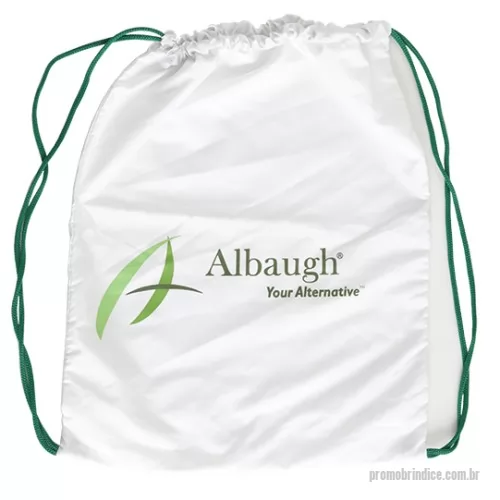 Sacochila personalizada - Sacochila tecido microfibra tamanho 35x45 com cordão e logotipo silk