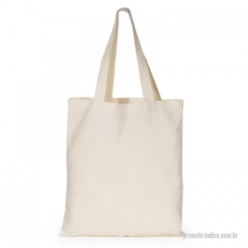 Sacola de Algodão personalizada - Sacola de algodão com alças costuradas na parte interna.
