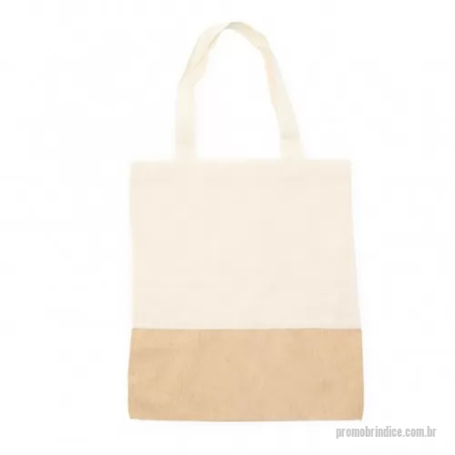 Sacola de Algodão personalizada - Sacola ecológica de algodão com alças costuradas na parte interna.