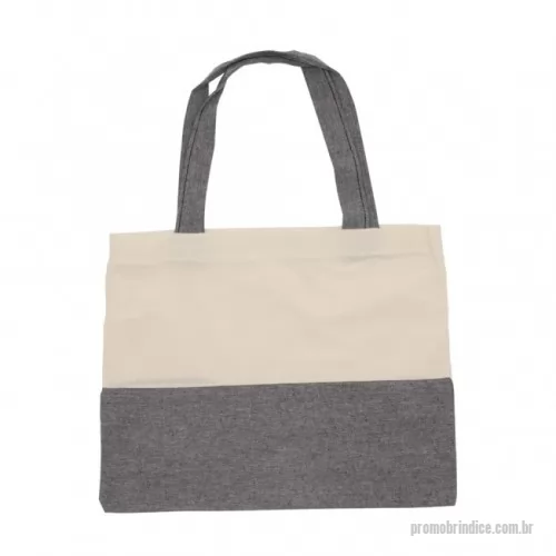 Sacola de Algodão personalizada - Sacola em algodão com alças costuradas na parte interna.
