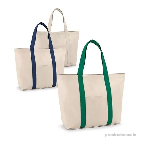 Sacola de Algodão personalizada - Sacola Algodão com Bolso Frontal e Fecho Magnético