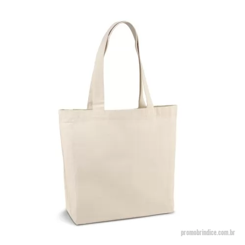 Sacola de Algodão personalizada - Sacola 100% algodão (180 g/m²) com alças de 65 cm. 460 x 400 x 105 mm