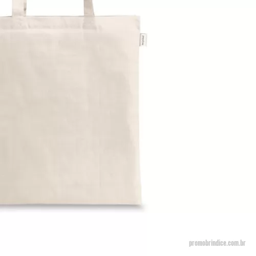Sacola de Algodão personalizada - Sacola 100% algodão reciclado (140 g/m²) com alças de 65 cm. 380 x 420 mm