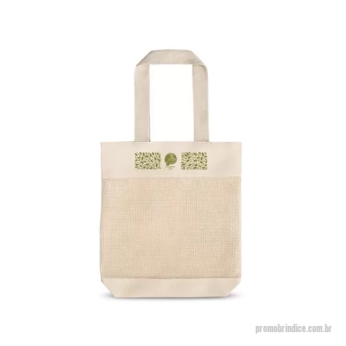 Sacola de Algodão personalizada - Sacola 100% algodão (180 g/m²) com malha 100% algodão (100 g/m²) na parte frontal. Alças em webbing com 65 cm. Sacola ideal para compras. 390 x 430 x 80 mm