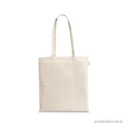 Sacola de Algodão personalizada - Sacola 100% algodão reciclado (140 g/m²) com alças de 65 cm. 380 x 420 mm