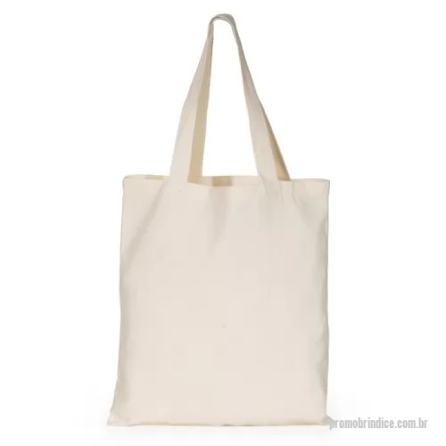 Sacola de Algodão personalizada - Sacola de algodão com alças costuradas na parte interna.