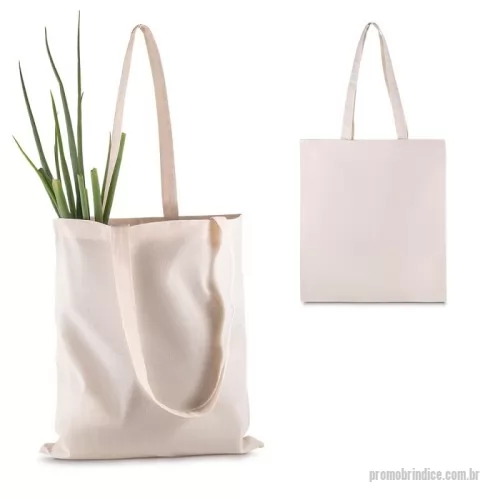 Sacola de Algodão personalizada - Sacola em Algodão Cru 140g/m². Alça com altura de 32 cm, ideal para transporte.
