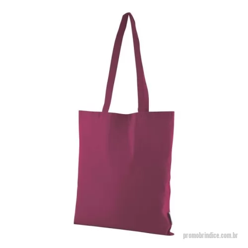 Sacola de Algodão personalizada - Bolsa confeccionada em algodão sólido reciclado, com gramatura de 140g/m², dimensões de 42 x 38 cm e alça de comprimento fixo medindo 33 cm.