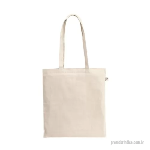 Sacola de Algodão personalizada - Sacola em 100% algodão orgânico (180 g/m²), com alças de 65 cm. 380 x 420 mm