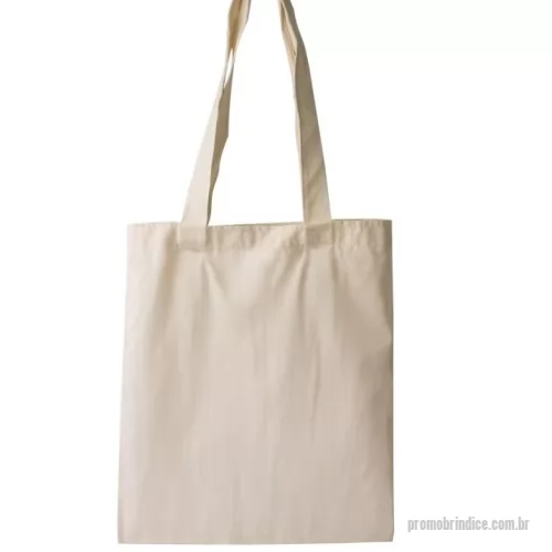 Sacola de Algodão personalizada - Sacola de algodão com alças de costura invertida.  Altura :  37,5 cm  Largura :  32,5 cm