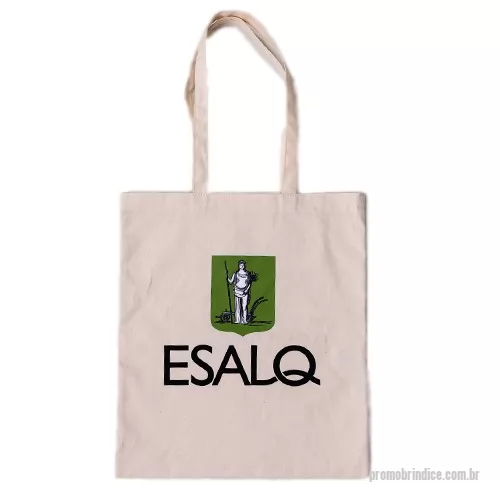 Sacola de Algodão personalizada - sacola em algodão cru com alça de ombro e logotipo silk  screen