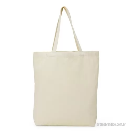 Sacola de Algodão personalizada - Sacola de algodão 300g/m² com alças costuradas na parte interna.
