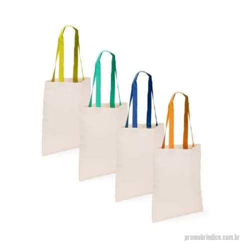 Sacola de Algodão personalizada -  Sacola confeccionada em algodão com duas alças costuradas do mesmo material.