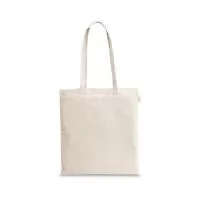 Sacola 100% algodão reciclado (180 g/m²) com alças de 65 cm. 380 x 420 mm