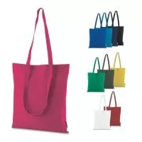 Bolsa confeccionada em algodão sólido reciclado, com gramatura de 140g/m²
