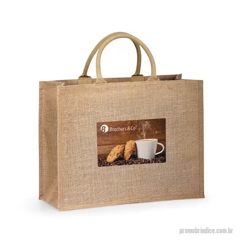 Sacola de Juta personalizada - Sacola Tecido Juta com Laminado no Interior