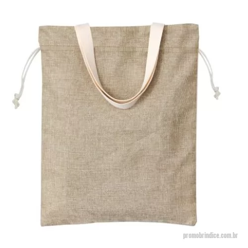 Sacola de Juta personalizada - Sacola tipo saco de compras em juta.