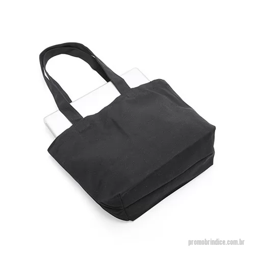 Sacola de lona personalizada - Sacola confeccionada em lona resistente a respingos dágua. Conta com duas alças de costura interna.
