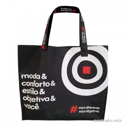 Sacola de Nylon personalizada - Sacola em nylon 600 com alça grossa e personalizada, medida de 60x50x10 cm.