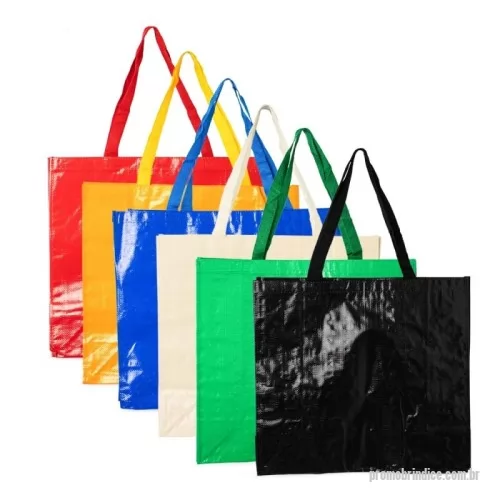 Sacola de Nylon personalizada - Descrição: Sacola confeccionada em nylon.  Altura :  44,5 cm  Largura :  48,9 cm  Profundidade :  19 cm  Comprimento :  Alça: 28,7 cm