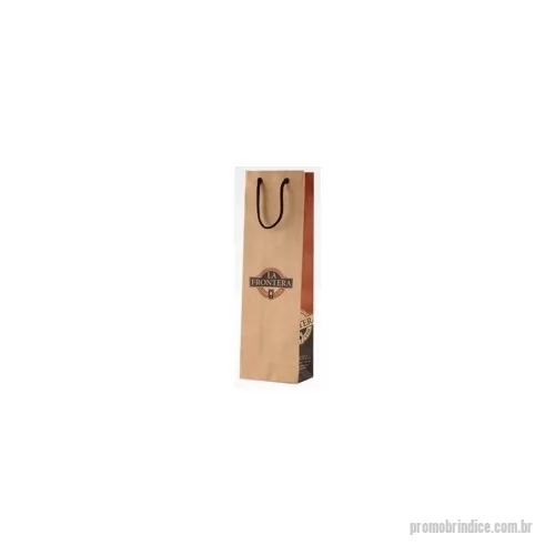 Sacola de papel personalizada - Sacola de papel para vinho em papel kraft