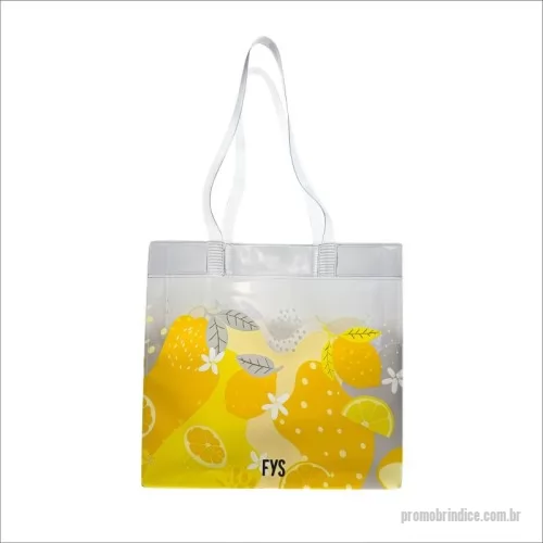 Sacola de PVC personalizada - Sacola de PVC personalizada - tamanho - 35x33x10