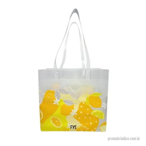 Sacola de PVC personalizada - Sacola de PVC personalizada - tamanho - 35x33x10