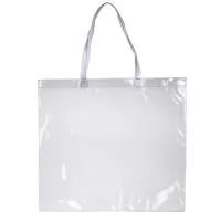 Descrição: Sacola de pvc de frente e verso liso, possui alça com detalhe em relevo. OBS.: Para prolongar a vida útil do material pvc, atente-se as condições ideais de armazenamento: mantenha o material em local seco e arejado, livre da exposição ao sol e altas temperaturas.  Medidas aproximadas para gravação (CxL):  36 cm x 43 cm  Tamanho total aproximado  (CxL):  39,2 cm x 43,7 cm